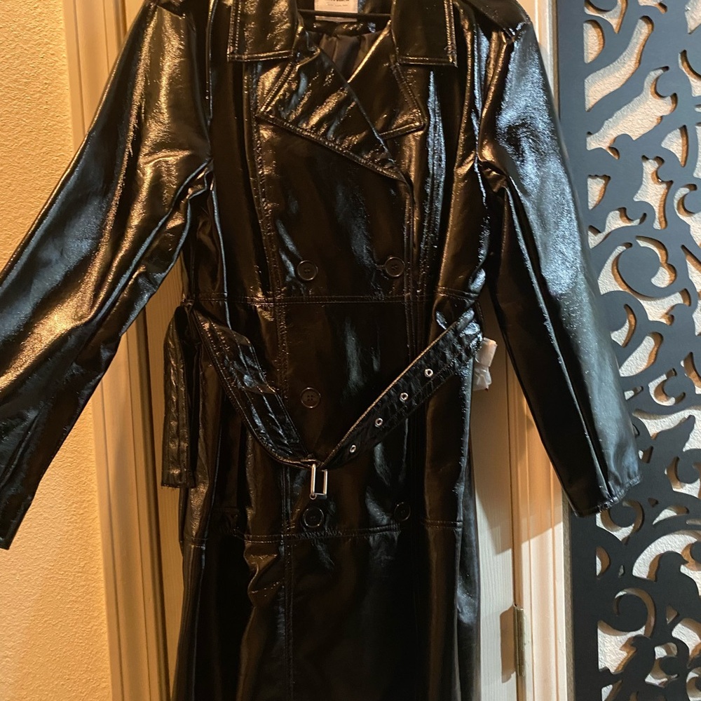 Stylish Black Women's Trench Coat